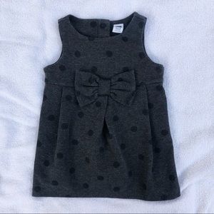 Janie and Jack Baby Girl Grey Dress 12-18 Months